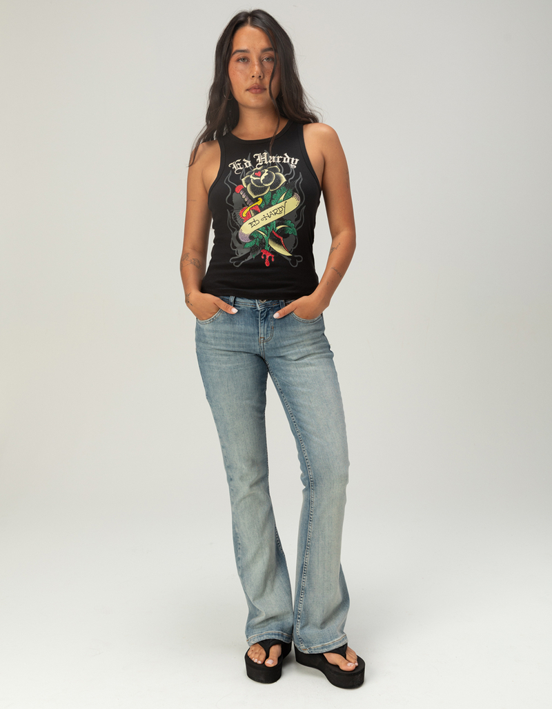 ED HARDY Black Rose Womens Tank Top image number 1