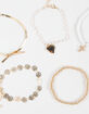 FULL TILT 5 Pack Rose/Pearl/Heart Bracelets image number 2