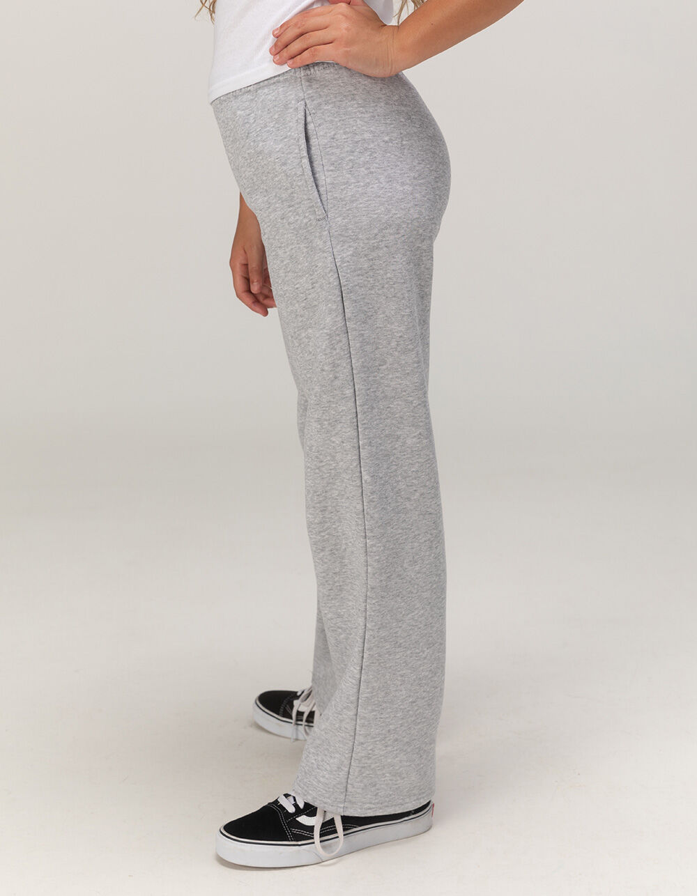 FULL TILT Girls Wide Leg Sweatpants - HEATHER GRAY | Tillys