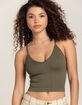 SKY & SPARROW Seamless V-Neck Womens Rib Cami image number 1