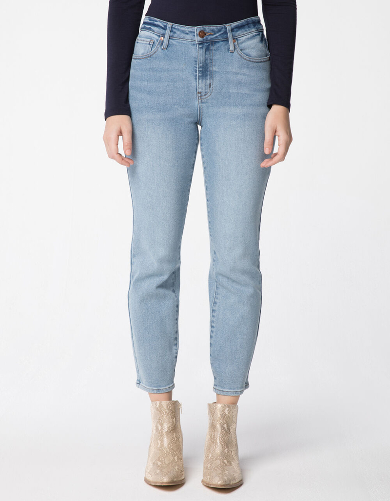 RSQ High Rise Light Wash Womens Straight Leg Jeans image number 1