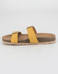 SODA Double Buckle Girls Mustard Slide Sandals image number 3