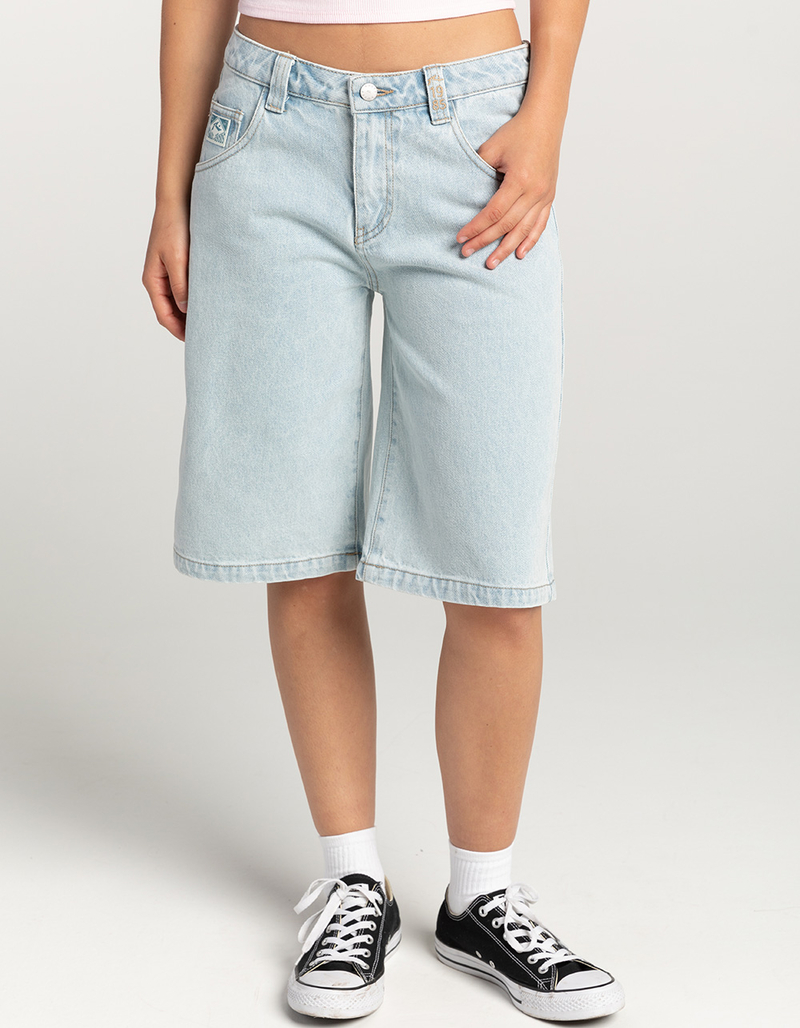 RUSTY Low Rise Wide Leg Womens Denim Jorts image number 1