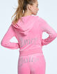 JUICY COUTURE OG Big Bling Velour Womens Zip-Up Hoodie image number 2