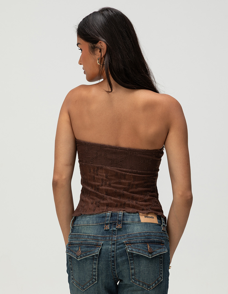 FULL TILT Textured Cinch Womens Tube Top image number 3