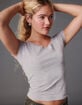 TILLYS Lace Trim Womens Tee image number 6