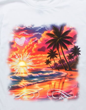 BEACH Sunset Airbrush Unisex Kids Tee Alternative Image