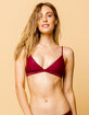FULL TILT Fixed Triangle Berry Bikini Top image number 1
