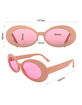LONDON MOLE Nifty Matte Soft Pink Sunglasses image number 4