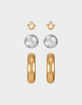 TRUE RELIGION 3 Pack Gold & Silver Earring Set image number 1