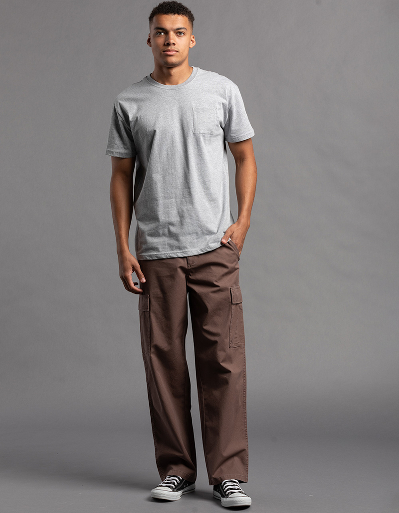 RSQ Mens Loose Cargo Pants DARK BROWN Tillys