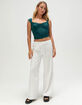 TILLYS Womens Cap Sleeve Cinch Front Tee image number 2
