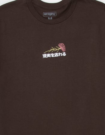 SAME GANG Reality Flower Embroidered Mens Tee Alternative Image
