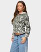 EDIKTED Tayler Camo Zip Up Hoodie image number 2