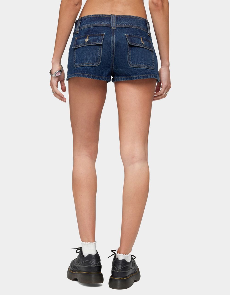 EDIKTED Keinan Low Rise Denim Shorts image number 2