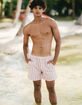 RSQ Simple Stripe Mens 5" Swim Shorts image number 1