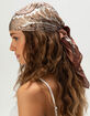 FULL TILT Brown Satin Paisley Headscarf image number 1