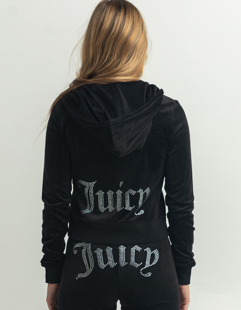 JUICY COUTURE Embellished Velour Zip up Hoodie image number 1