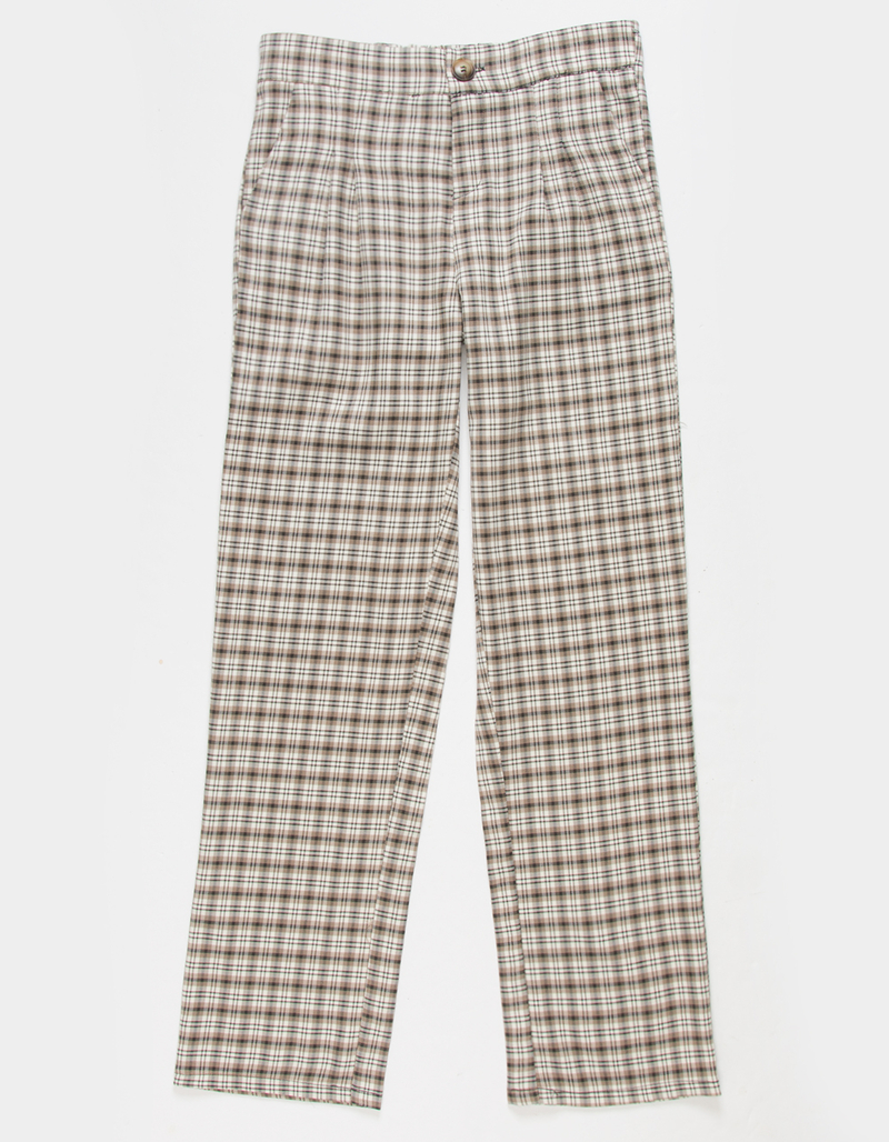 RSQ Girls Plaid Dad Pants image number 1