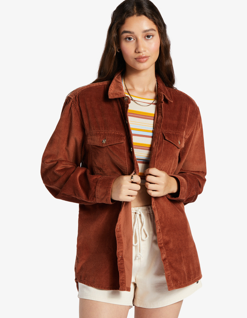 ROXY Let it Go Womens Long Sleeve Corduroy Shirt image number 0