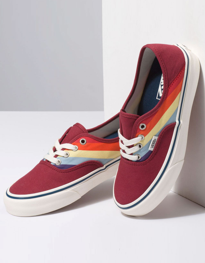 VANS Rad Rainbow Authentic SF Biking Red & Marshmallow Womens Shoes image number 2