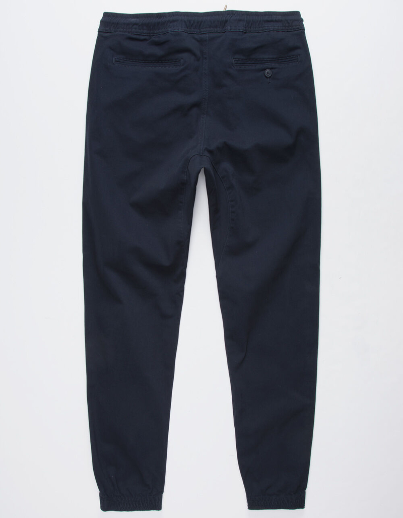 CHARLES AND A HALF Midnight Blue Mens Twill Jogger Pants image number 4