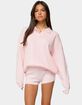EDIKTED Lorie Oversized Knit Polo Sweater image number 1