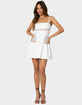 EDIKTED Lacey Linen Look Mini Dress image number 4
