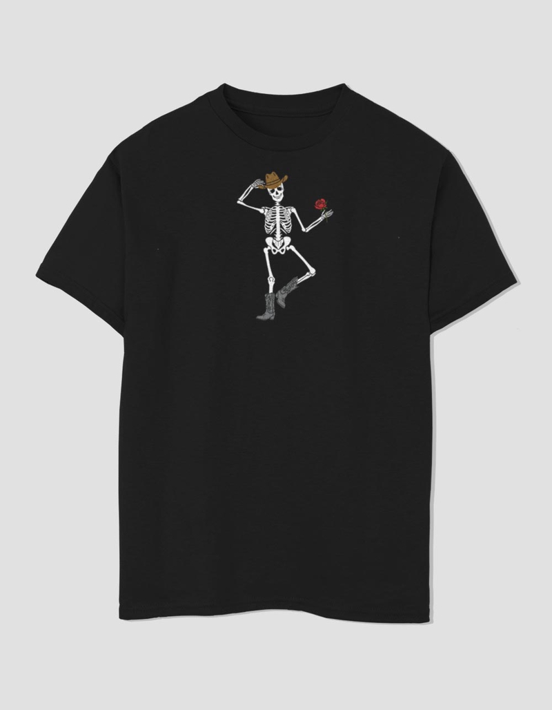 SKELETON Cowboy Rose Unisex Kids Tee image number 0