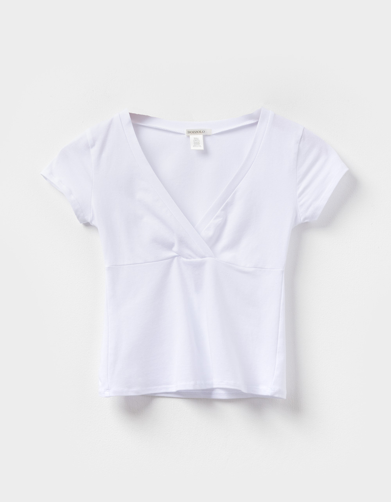 BOZZOLO Womens Surplice Tee image number 0