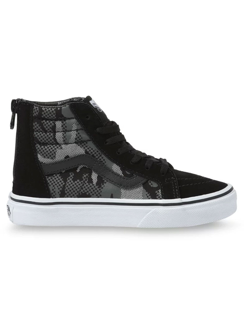 VANS Pattern Camo Sk8-Hi Zip Kids Shoes image number 1