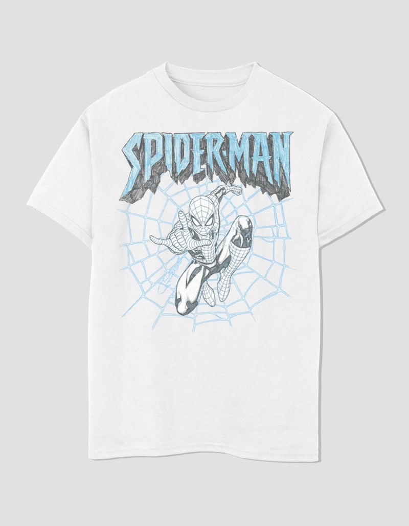 SPIDER-MAN Blue Web Unisex Kids Tee image number 0