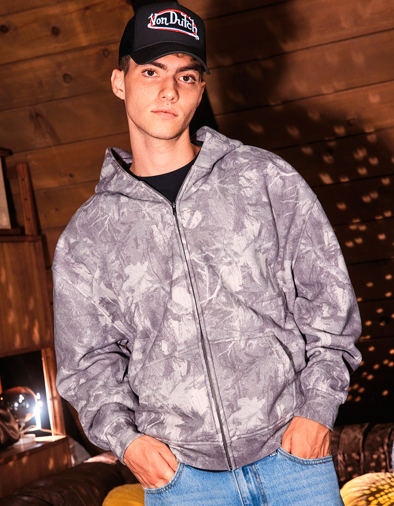 RSQ Mens Oversized Zip-Up Hoodie image number 0