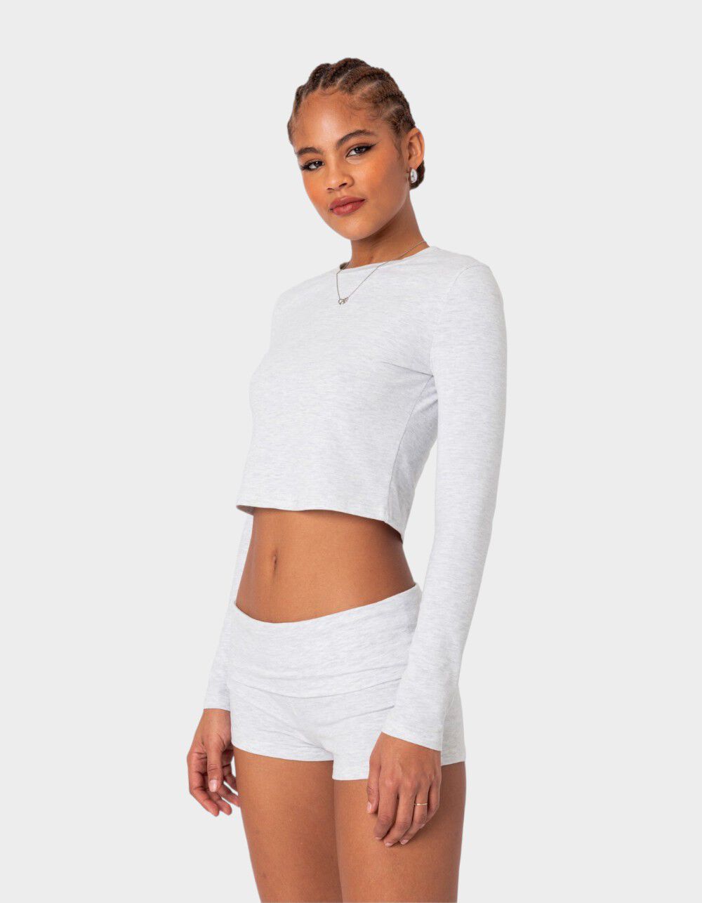 トップス Meg fluffy tops EDIKTED Meg Long Sleeve Top - GRAY | Tillys