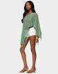 EDIKTED Sequin Fringe Knit Poncho image number 4