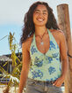 FULL TILT Hibiscus Womens Halter Top image number 8