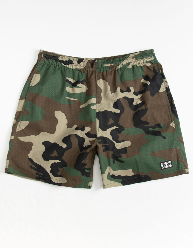 OBEY Easy Relaxed Mens Camo Shorts image number 1