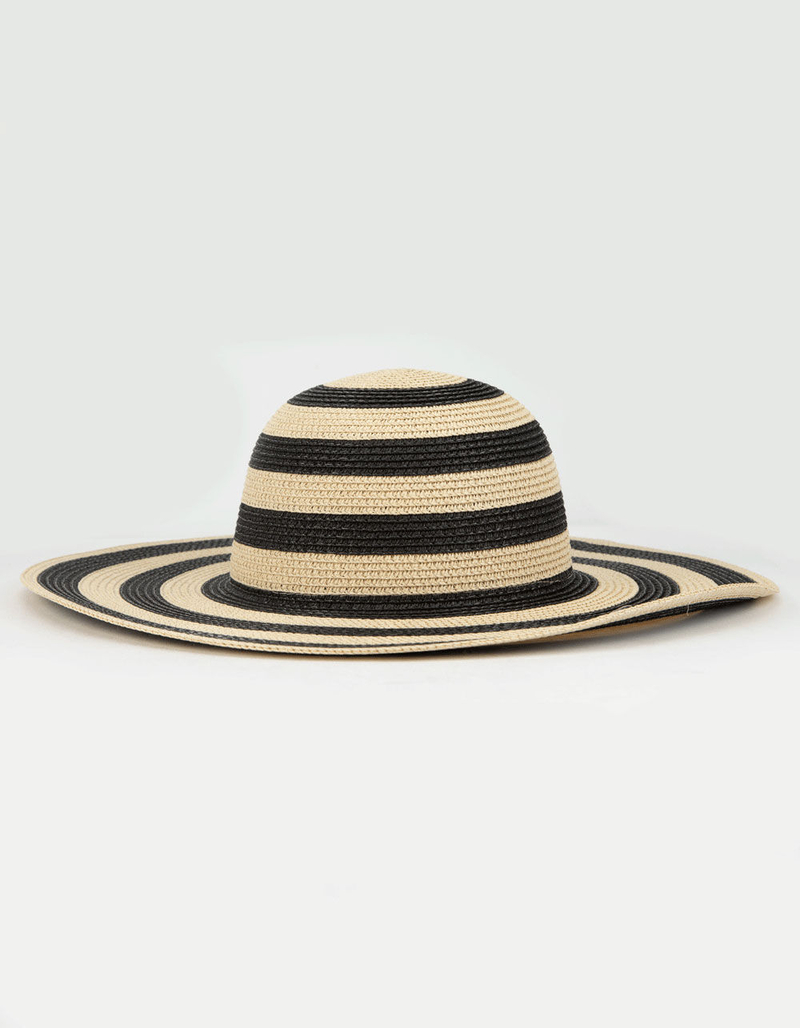 Stripe Womens Straw Hat image number 0