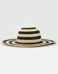Stripe Womens Straw Hat image number 1