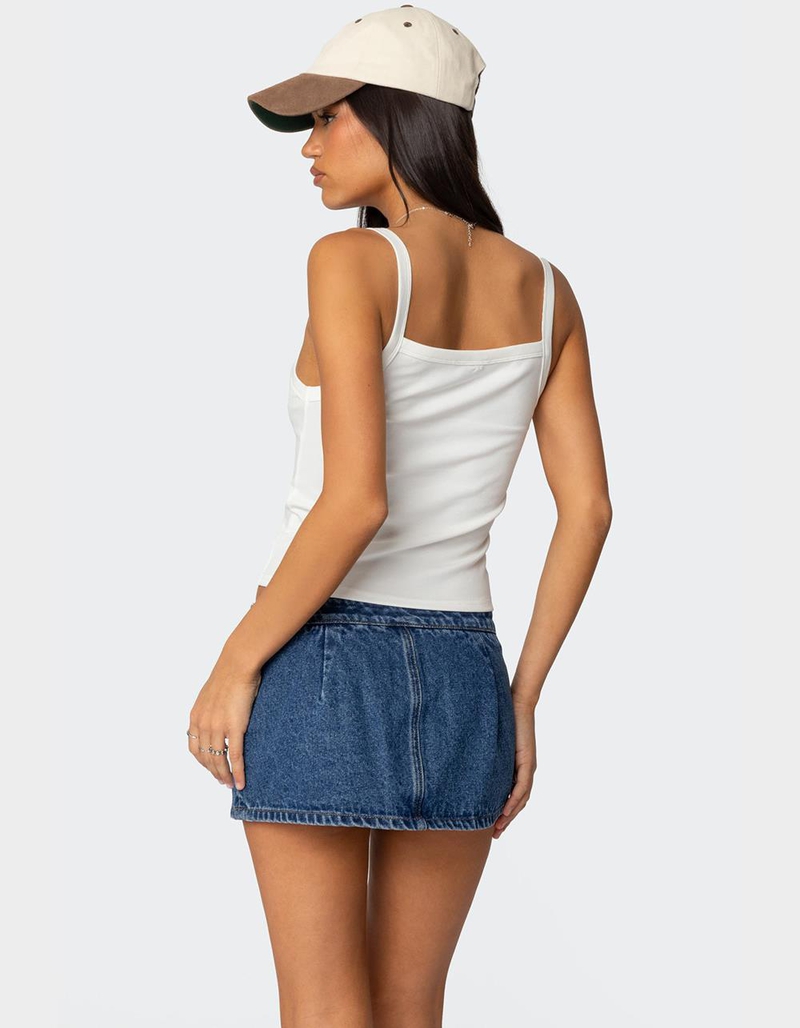 EDIKTED Harpa Gingham Bow Tank Top image number 4