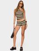 EDIKTED Elita Striped Textured Knit Shorts image number 5