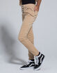 RSQ Ibiza Exposed Button Corduroy Girls Camel Skinny Jeans image number 3