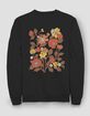 NATURE Retro Floral Unisex Crewneck Sweatshirt image number 1