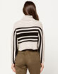 FULL TILT Chest Stripe Womens Crop Turtleneck Sweater image number 3