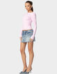 EDIKTED Brantley Denim Mini Skirt image number 5
