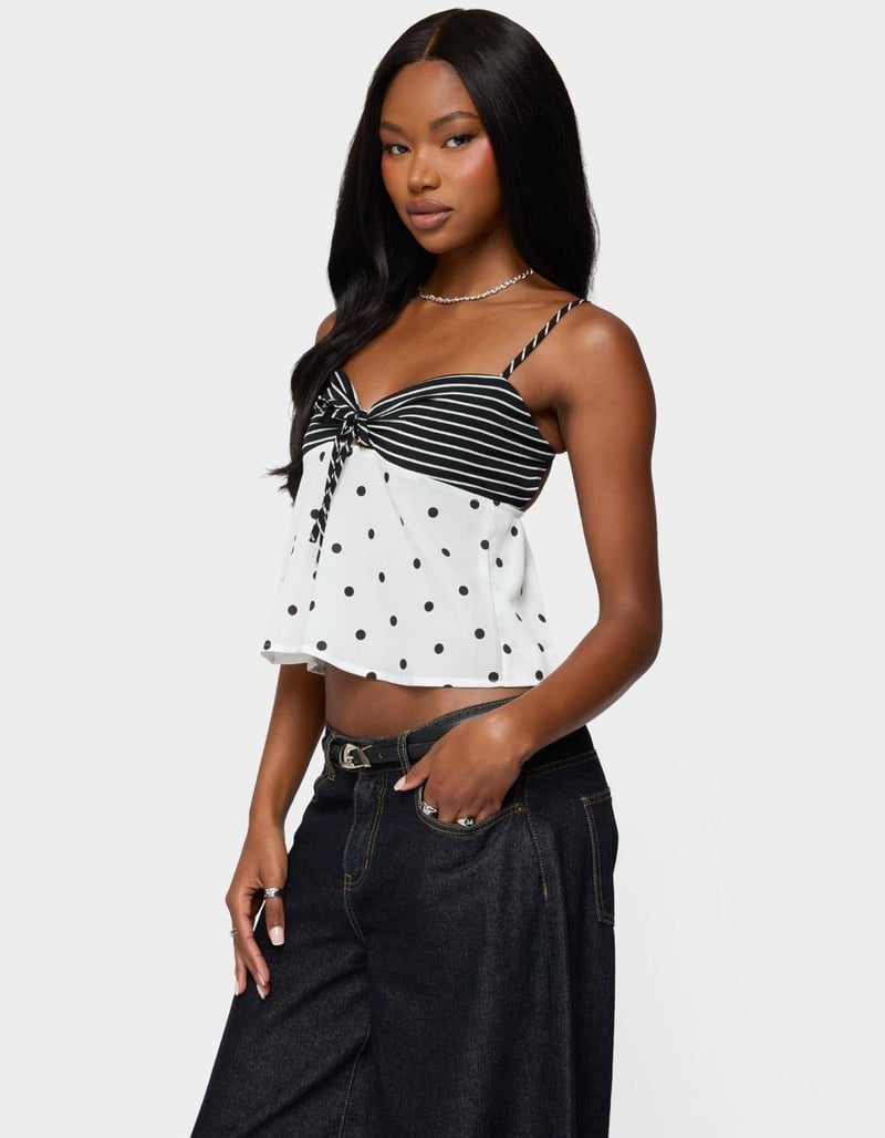 EDIKTED Tilly Mixed Print Top image number 1