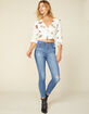 LEVI'S Wedgie High Rise Womens Skinny Ripped Jeans image number 4