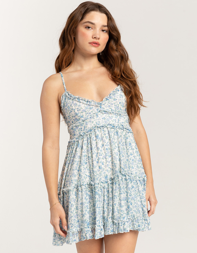 FULL TILT Ruffle Tier Womens Slip Dress image number 4