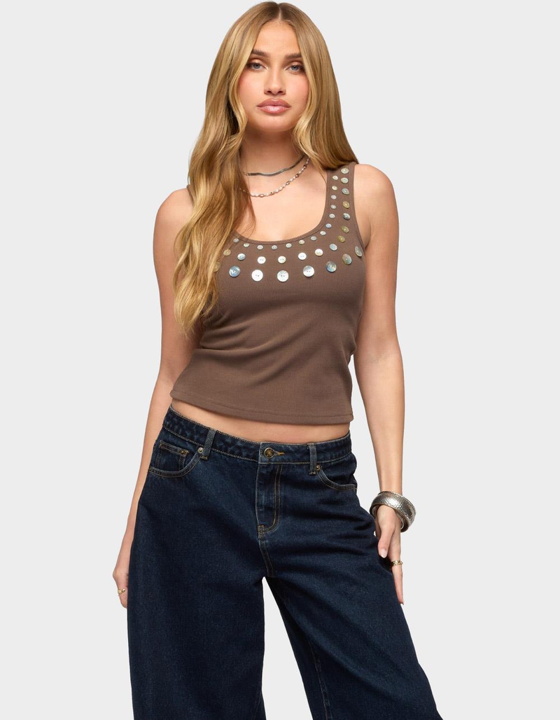 EDIKTED Beach Babe Scoop Tank Top image number 0