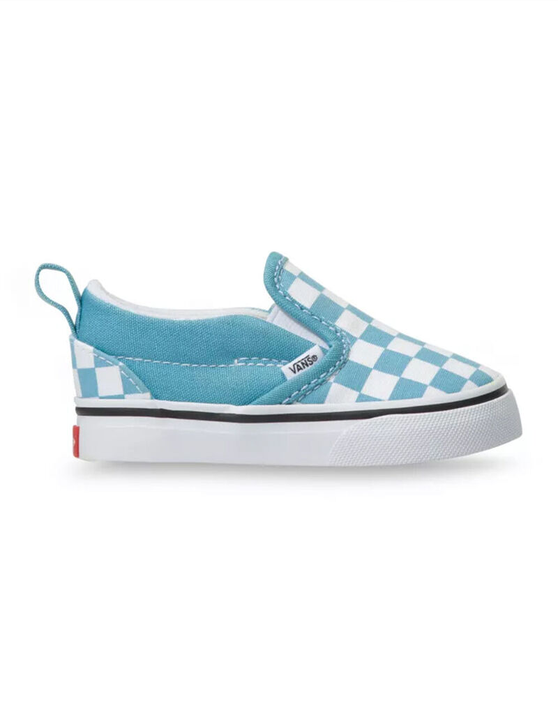 VANS Toddler Checkerboard SlipOn Velcro Shoes BLUE 389677200